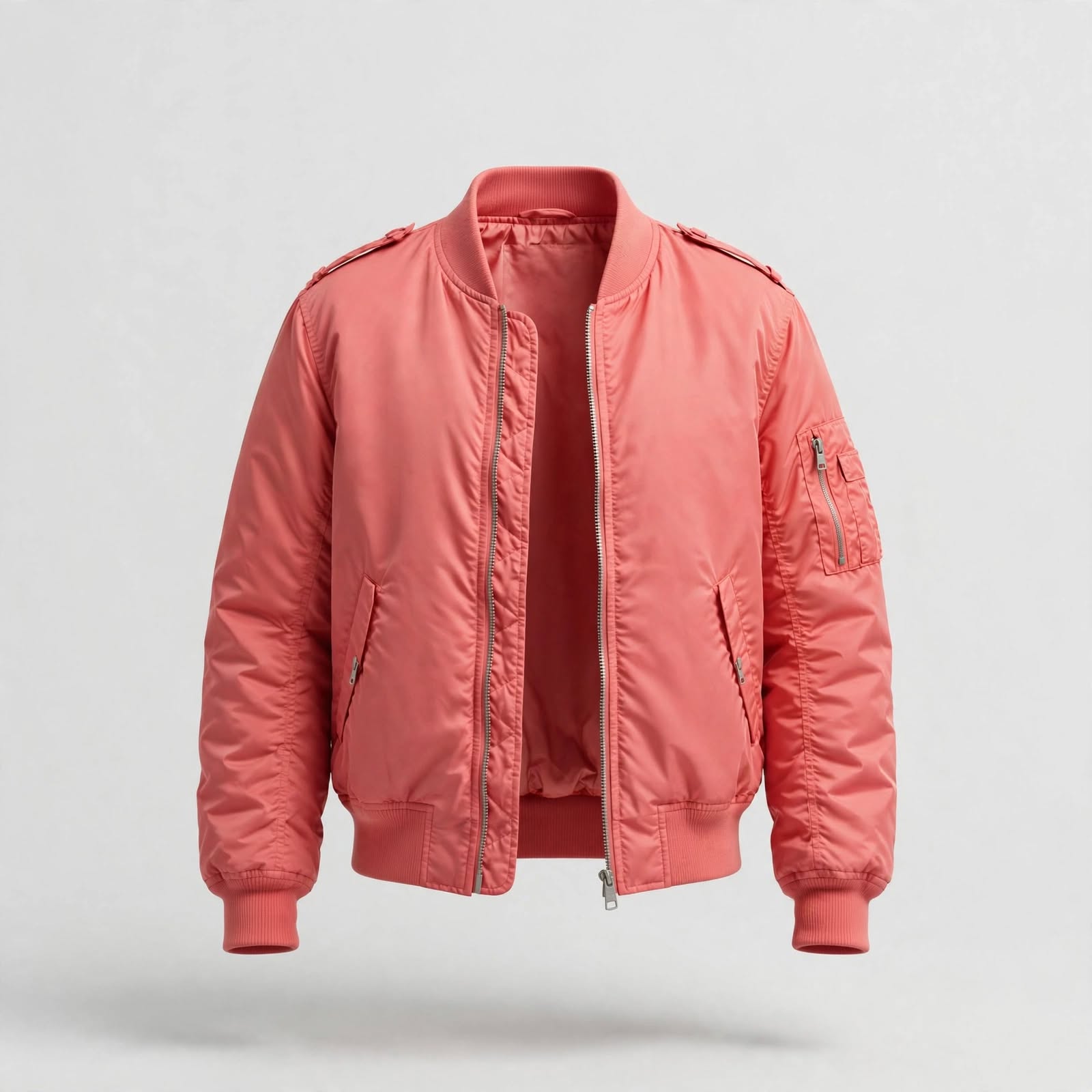 Custom MA-1 Bomber Jacket - Coral Pink